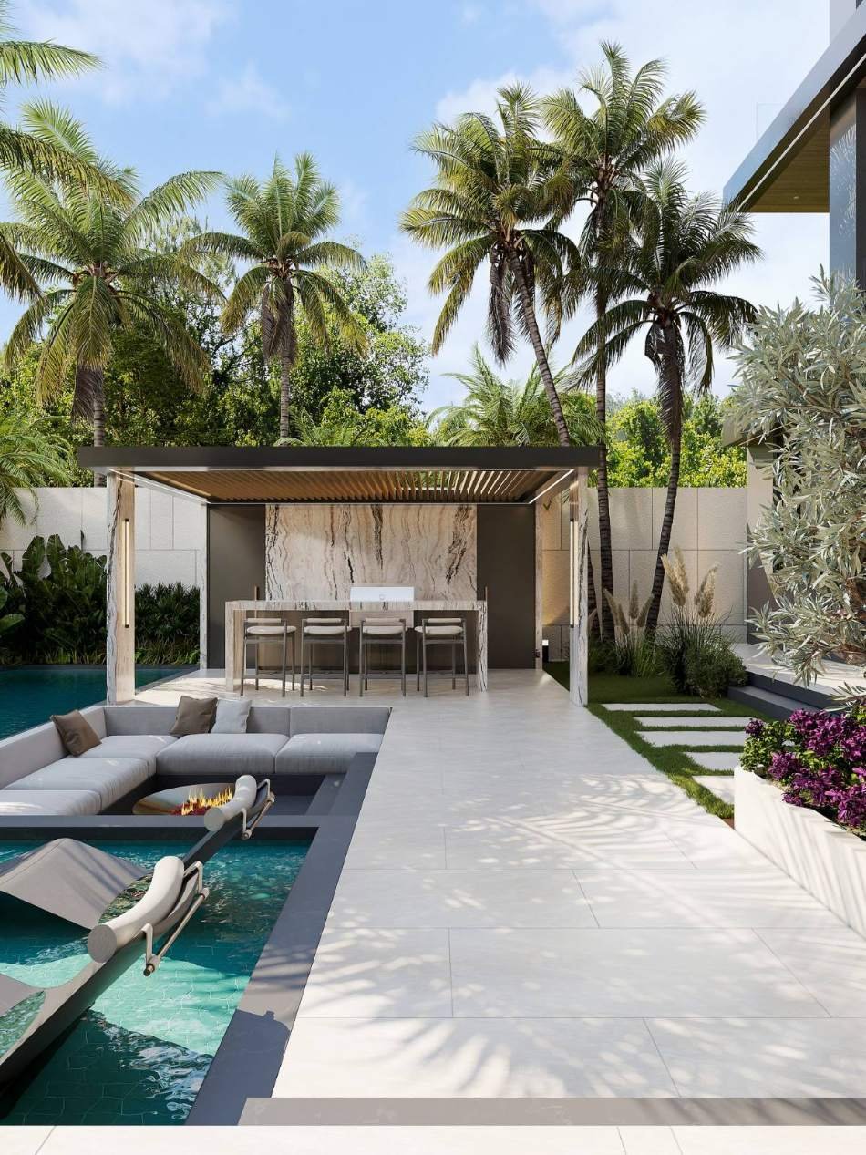 Courtyard pool