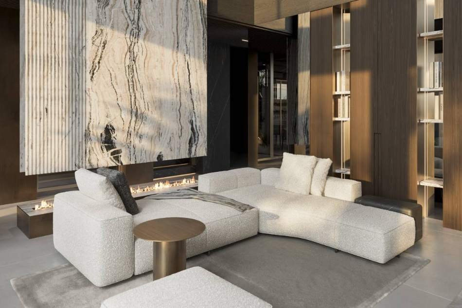 The fireplace