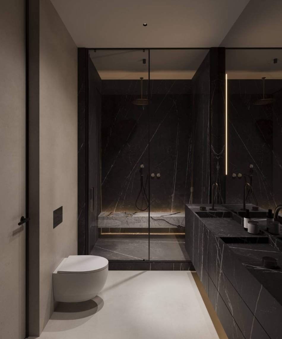 Bathroom · black marble