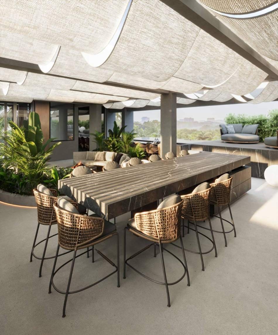 Rooftop dining